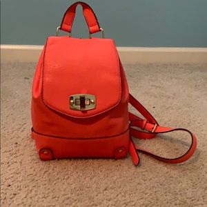 Coral/ Orange mini Backpack